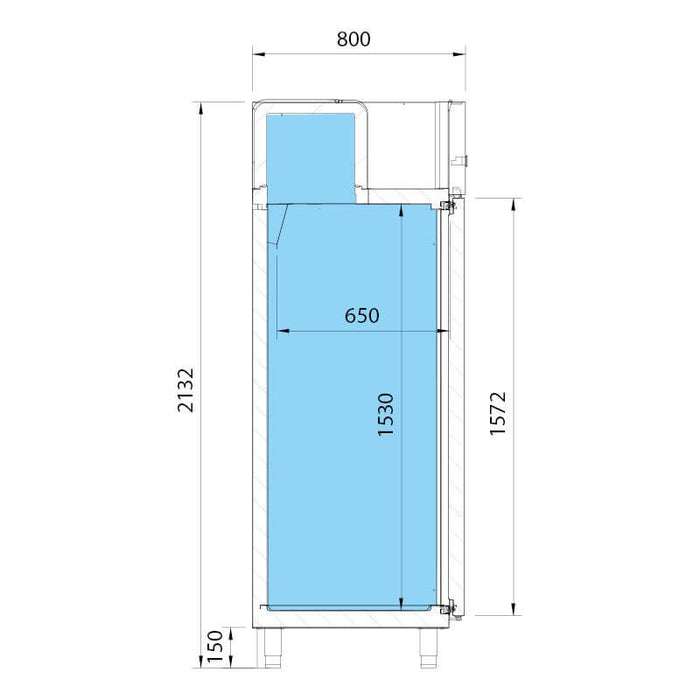 Expositor refrigerado 2 puertas INFRICO I - Line IAG1402CR - FrigeriaHosteleria.com