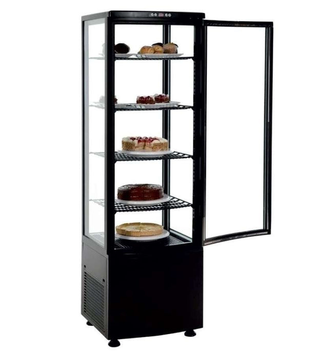 Expositor Refrigerado 4 Caras 238 litros Negro XC238L - N - FrigeriaHosteleria.com