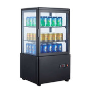 Expositor Refrigerado 4 Caras 58 litros Negro de 447x400x819h mm Línea Pekín XC58L - N - FrigeriaHosteleria.com