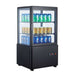 Expositor Refrigerado 4 Caras 58 litros Negro de 447x400x819h mm Línea Pekín XC58L - N - FrigeriaHosteleria.com