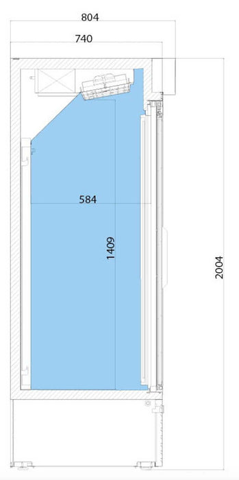 Expositor refrigerado blanco 3 puertas corredera 2030 litros INFRICO ERC200 - FrigeriaHosteleria.com