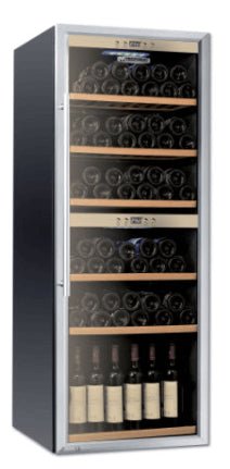 Expositor refrigerado de vinos capacidad 120 botellas Tecfrigo Sommelier 302 FG DUAL - FrigeriaHosteleria.com