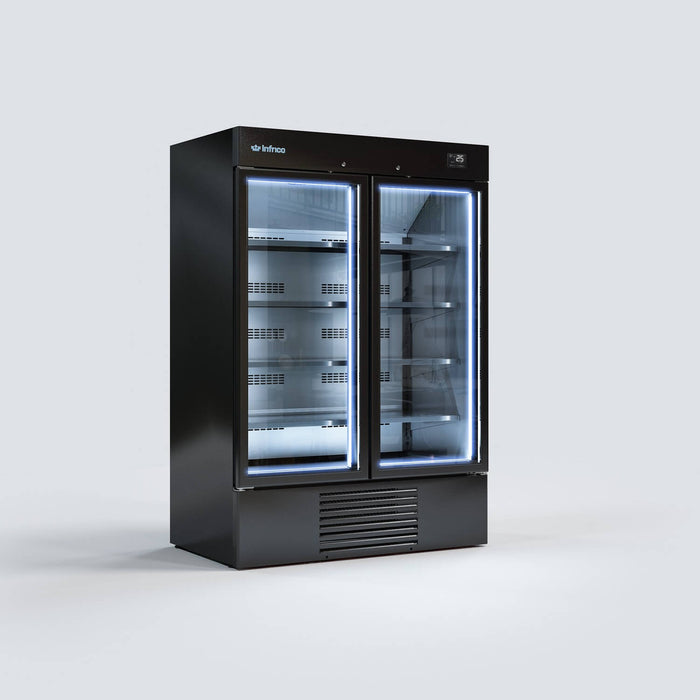 Expositor refrigerado negro 2 puertas pivotante 1300 litros INFRICO ERC130PH - FrigeriaHosteleria.com