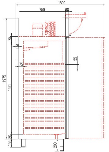 Expositor refrigerado pastelería 2 puertas 1400 litros CORECO APRV-1002