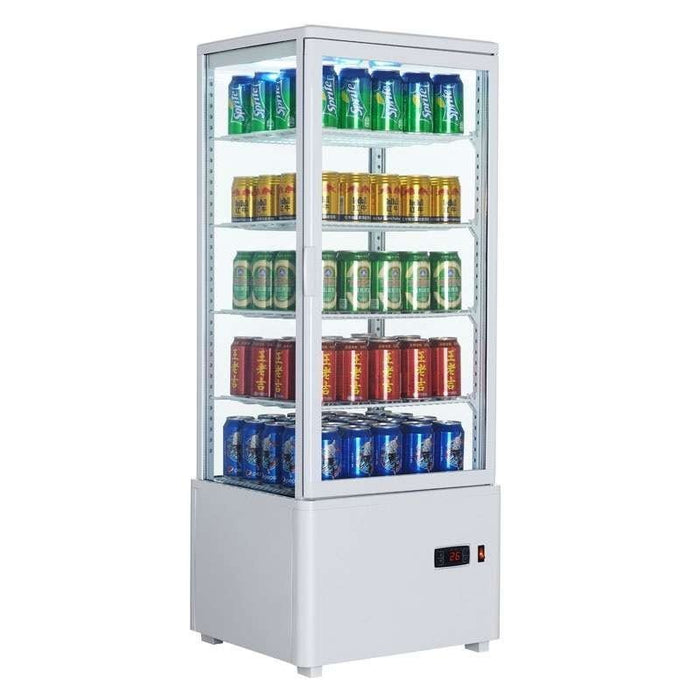 Expositor refrigerado sobremostrador 4 caras cristal XC98L - B - FrigeriaHosteleria.com