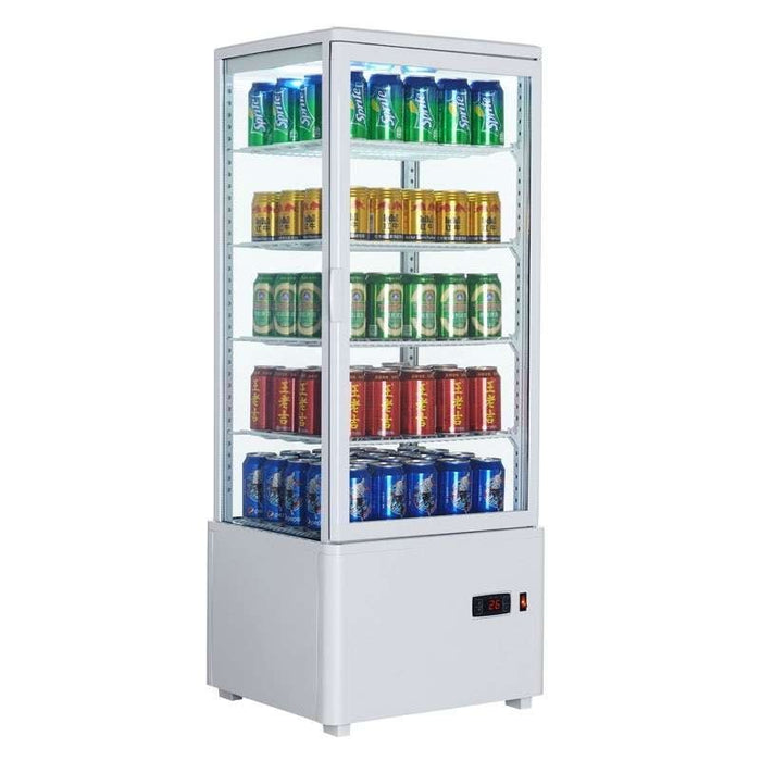 Expositor refrigerado sobremostrador 4 caras cristal XC98L-B