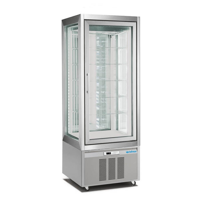 Expositor refrigerado y congelador 4 caras cristal INFRICO LO3700VNP - FrigeriaHosteleria.com