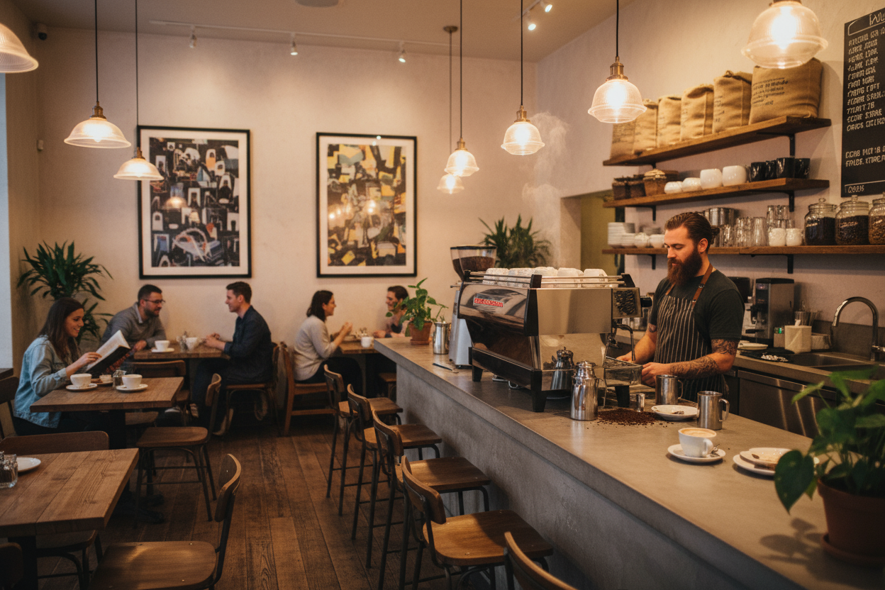 foto de cafetería por dentro