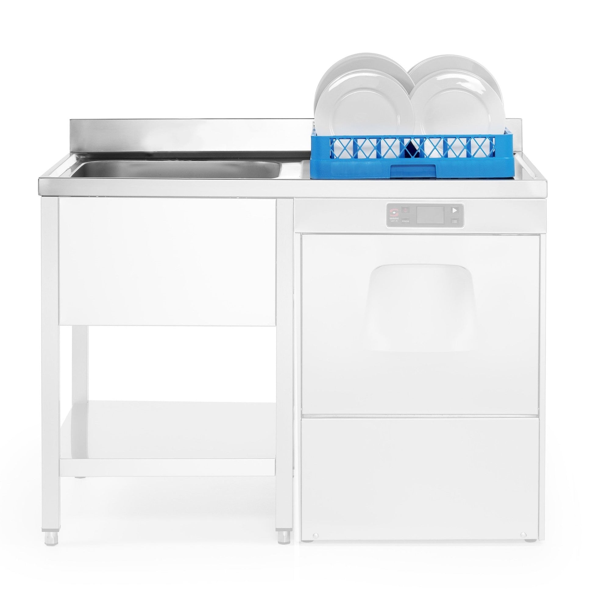 Fregadero 2 cubas con escurridor izqda 180x70 SAMMIC FRLV - 718/21I - FrigeriaHosteleria.com