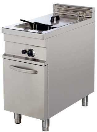 Freidora a gas 1 cuba 20 litros de aceite 15kw 425x900x900h mm GF912 Línea Estambul - FrigeriaHosteleria.com
