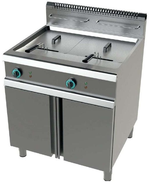 Freidora a gas 2 cubas 21+21 litros ancho 80 fondo 90 FG9C221 - FrigeriaHosteleria.com