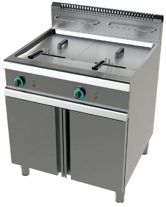 Freidora a gas 2 cubas 21+21 litros ancho 80 fondo 90 FG9C221 - FrigeriaHosteleria.com