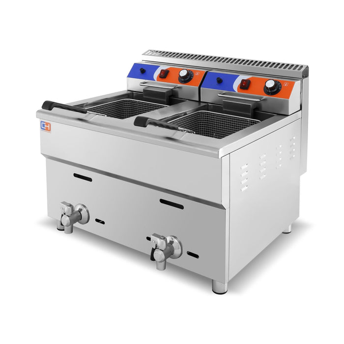 Freidora a gas 2 senos 18+18 litros GF - 182 - FrigeriaHosteleria.com