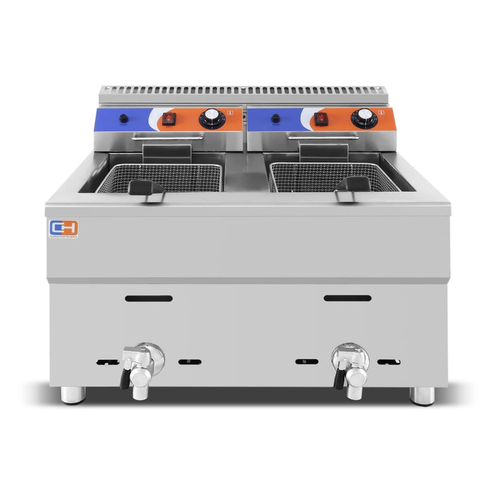 Freidora a gas 2 senos 18+18 litros GF - 182 - FrigeriaHosteleria.com