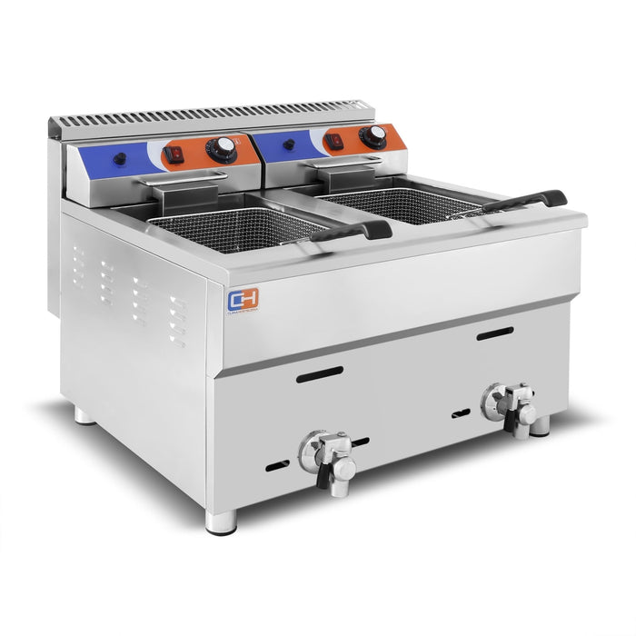 Freidora a gas 2 senos 18+18 litros GF - 182 - FrigeriaHosteleria.com