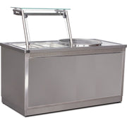 Freidora a Gas para churros 1400X700X850/1320h mm con 1 caldero de 500mm y 2 bandejas GN1/1 Línea Estambul EMPLK002 - FrigeriaHosteleria.com