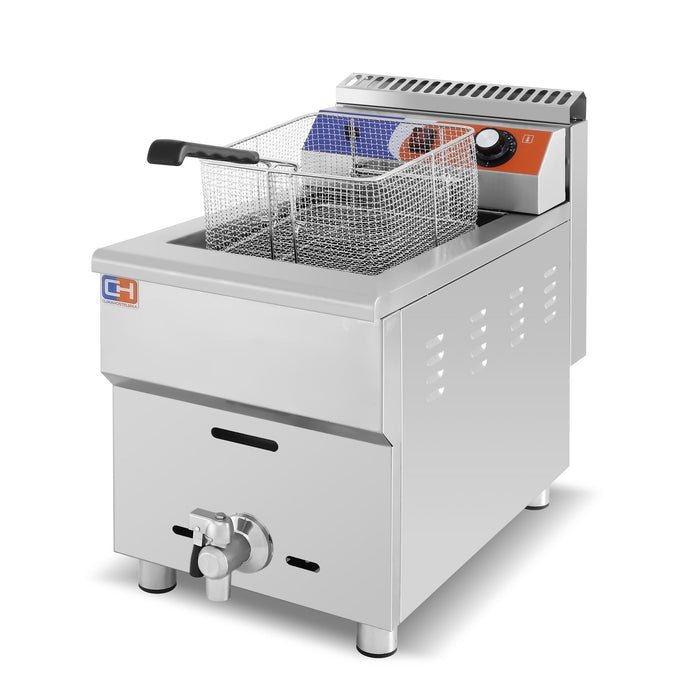 Freidora a gas propano 1 cuba de 18 litros GF - 181 - FrigeriaHosteleria.com