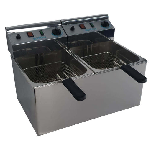 Freidora doble eléctrica 6+6 litros INFRICO FR66L - FrigeriaHosteleria.com