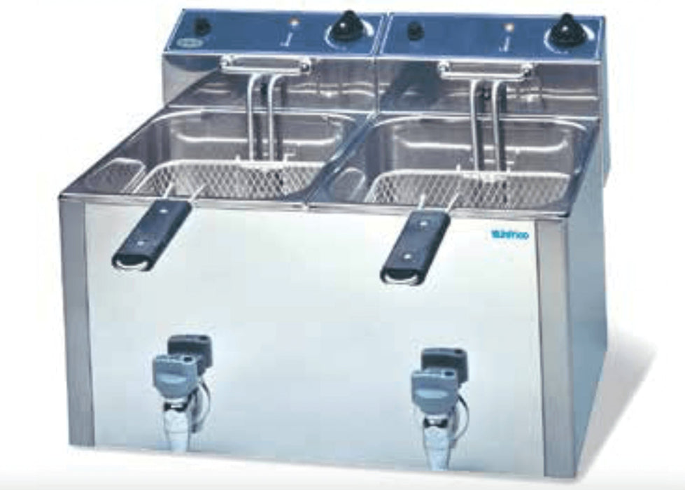 Freidora doble eléctrica con grifo 8+8 litros INFRICO FR88LG - FrigeriaHosteleria.com
