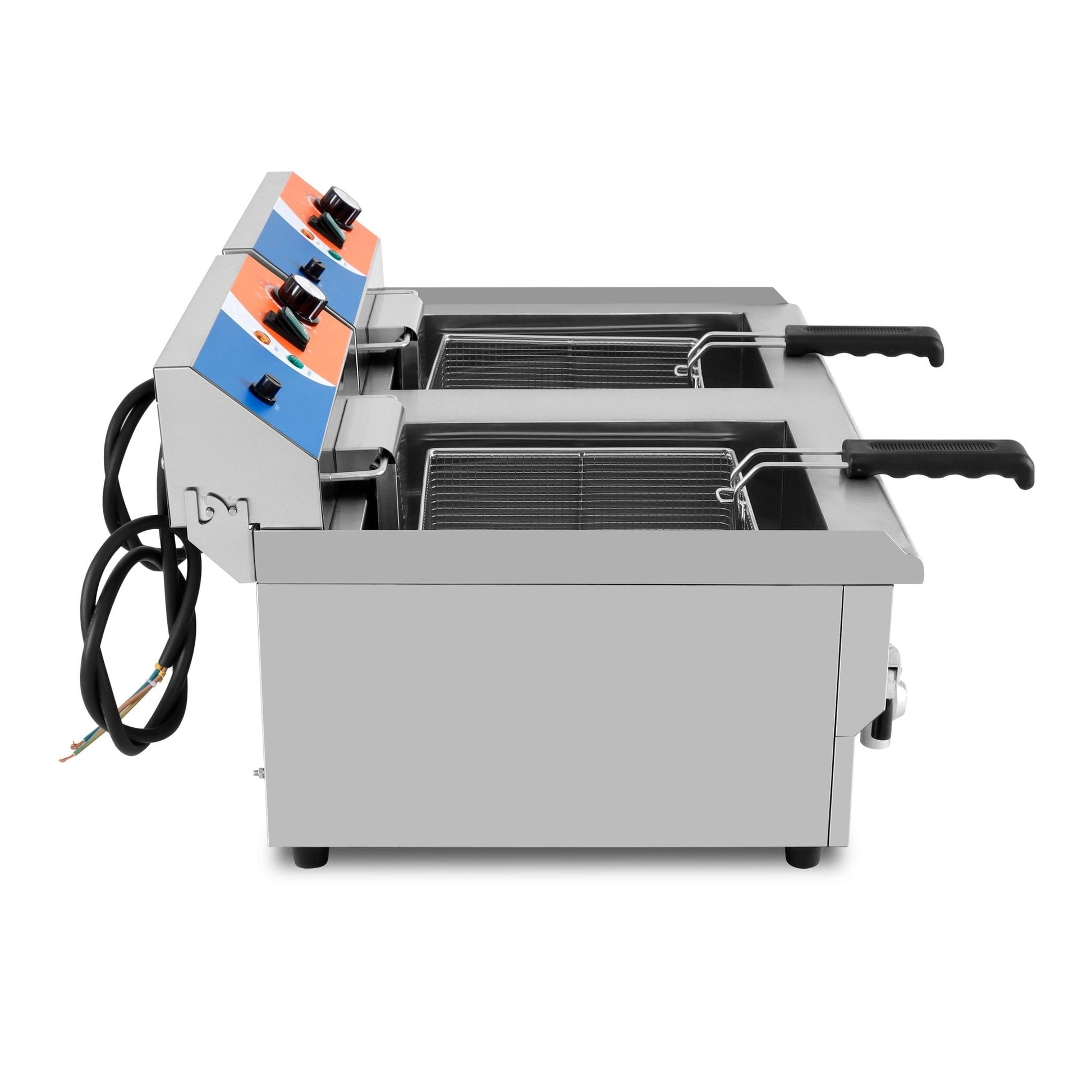 Freidora eléctrica 2 cubas 12+12 litros con grifo EF - 162V - FrigeriaHosteleria.com