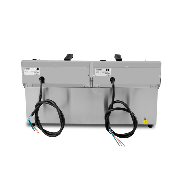 Freidora eléctrica 2 cubas 12+12 litros con grifo EF-162V