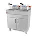 Freidora eléctrica 2 cubas 14+14 litros con mueble EF - 162VC - FrigeriaHosteleria.com