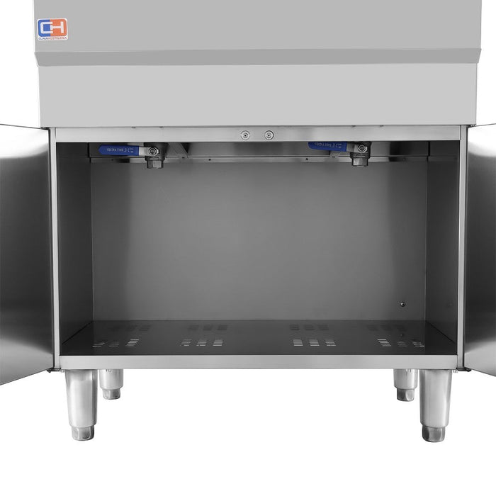 Freidora eléctrica 2 cubas 14+14 litros con mueble EF - 162VC - FrigeriaHosteleria.com