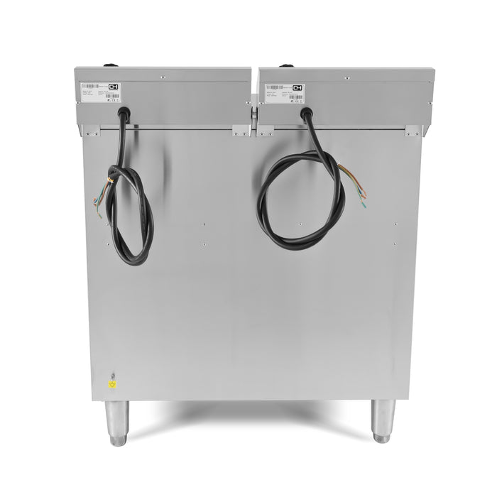 Freidora eléctrica 2 cubas 14+14 litros con mueble EF-162VC