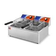 Freidora eléctrica 2 cubas 6+6 litros sin grifo EF - 6L - 2 - FrigeriaHosteleria.com