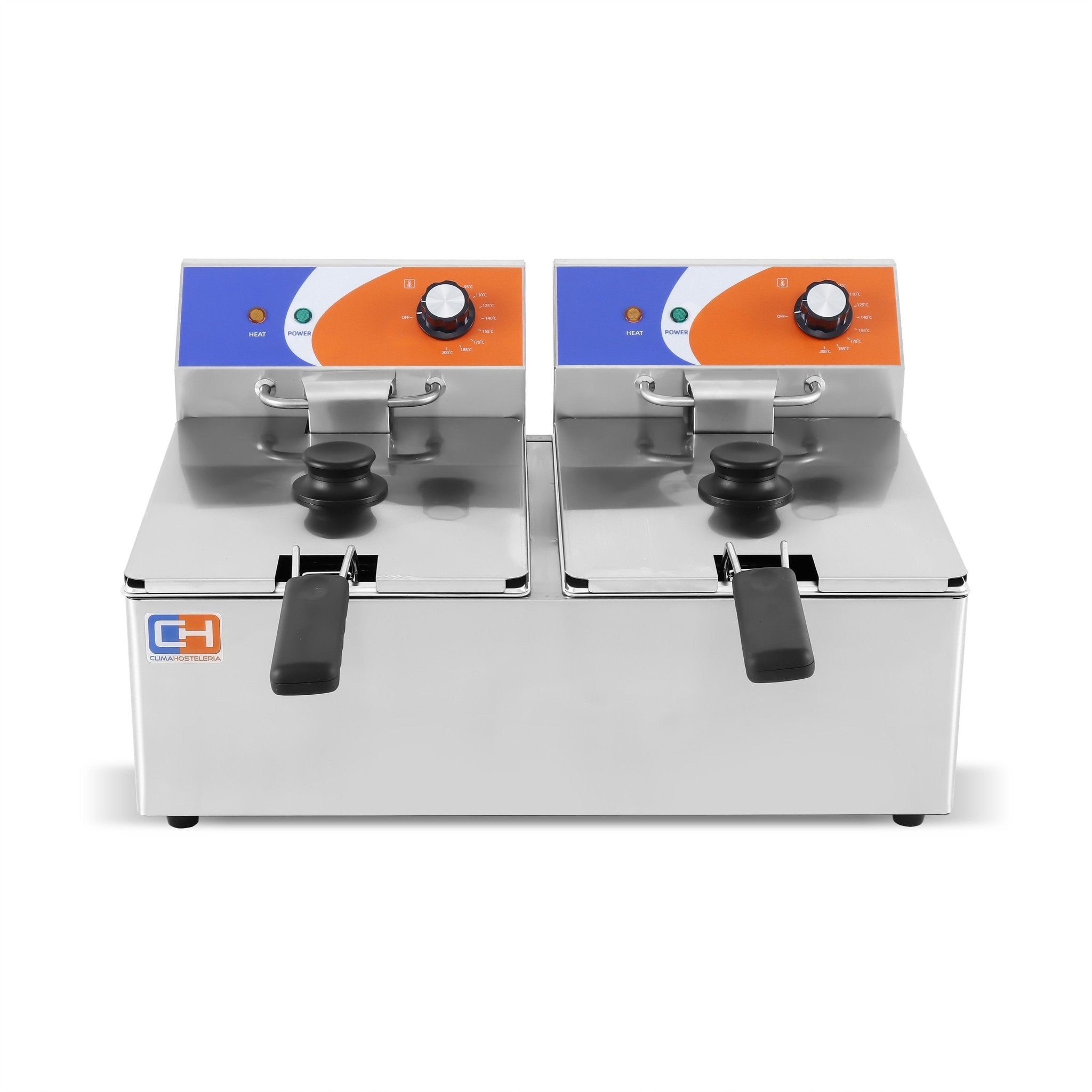 Freidora eléctrica 2 cubas 6+6 litros sin grifo EF - 6L - 2 - FrigeriaHosteleria.com