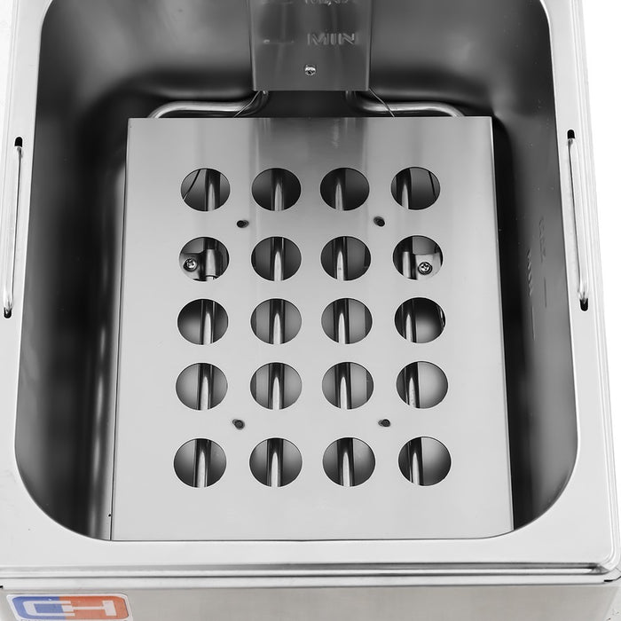 Freidora eléctrica 2 cubas 6+6 litros sin grifo EF-6L-2
