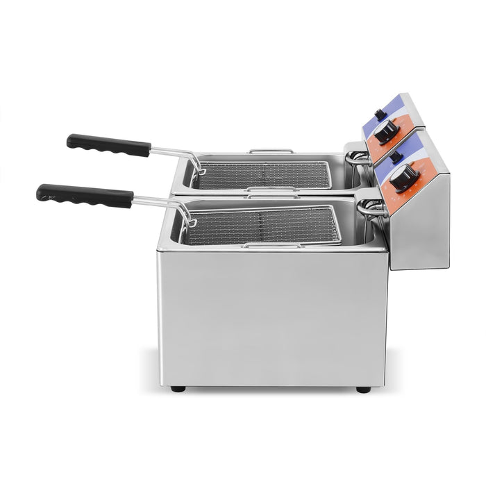 Freidora eléctrica 2 cubas 8+8 litros EF - 8L - 2 - FrigeriaHosteleria.com