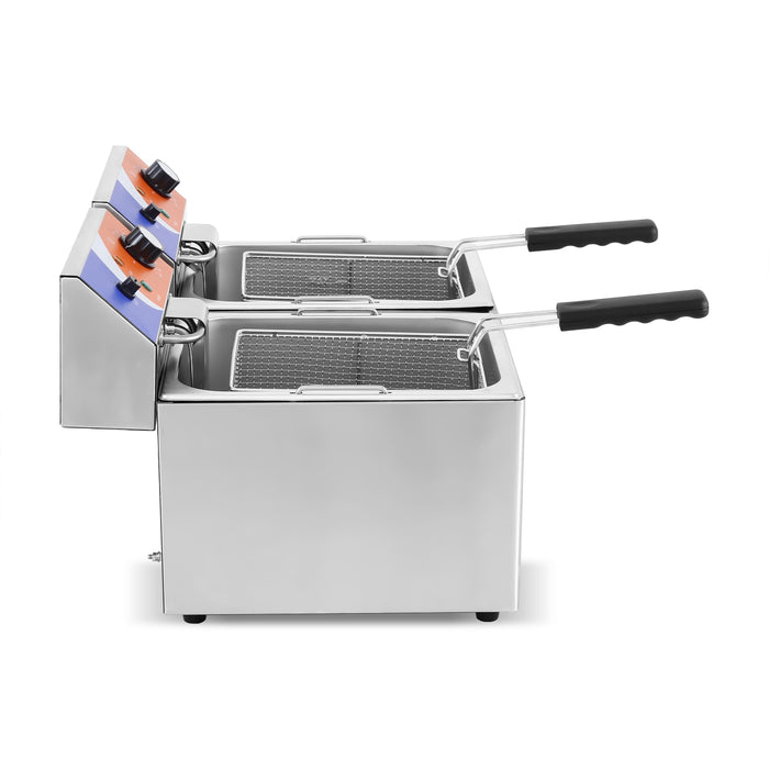 Freidora eléctrica 2 cubas 8+8 litros EF-8L-2