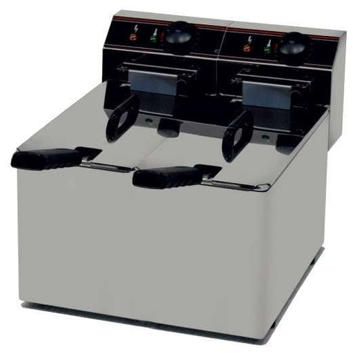 Freidora eléctrica 2 depósitos 5+5 sin grifo EVO55 - FrigeriaHosteleria.com