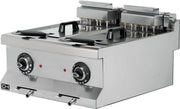 Freidora eléctrica sobremesa 2 cubas 10+10 litros 60x60 EMP6FE020 - FrigeriaHosteleria.com