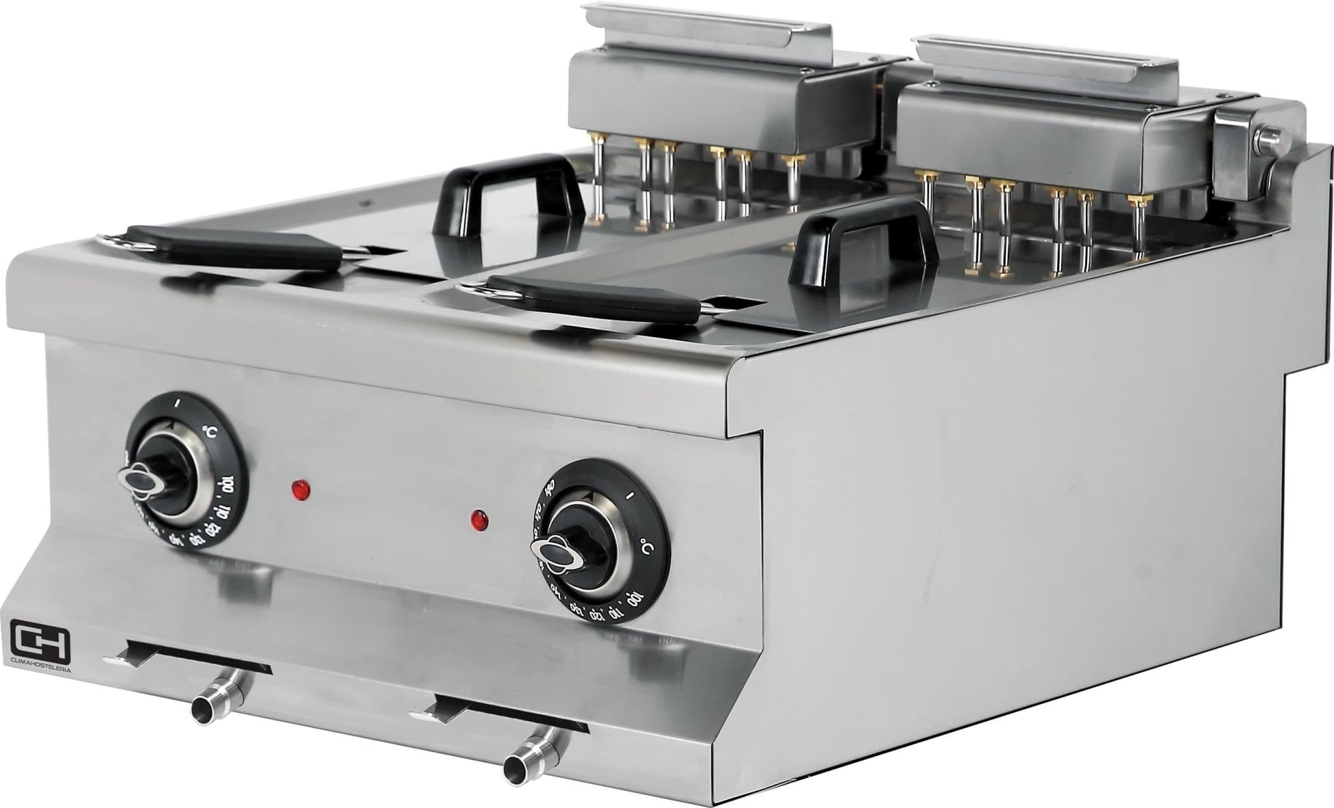 Freidora eléctrica sobremesa 2 cubas 10+10 litros 60x60 EMP6FE020 - FrigeriaHosteleria.com
