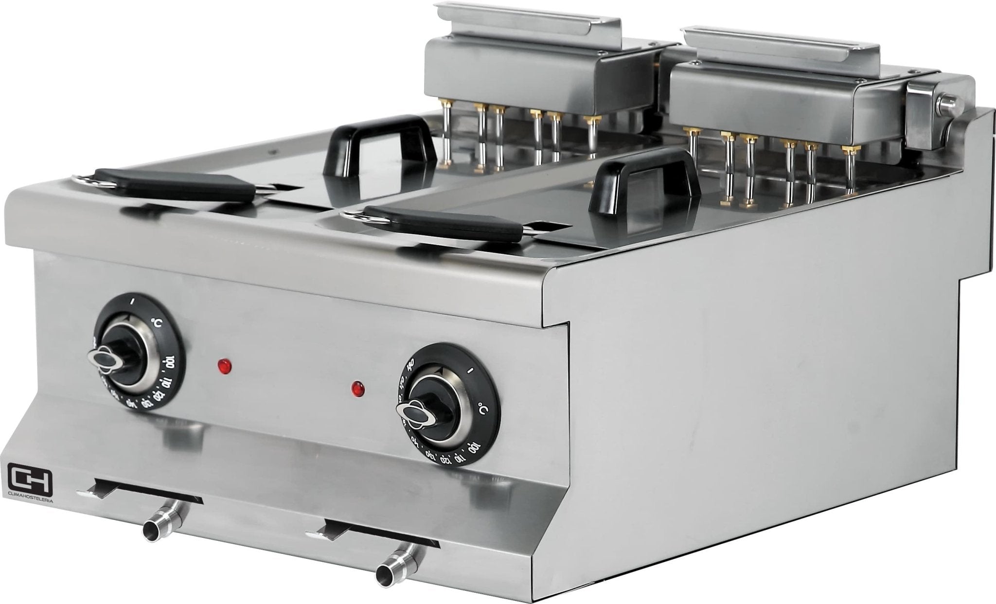 Freidora eléctrica sobremesa 2 cubas 10+10 litros 60x60 EMP6FE020 - FrigeriaHosteleria.com