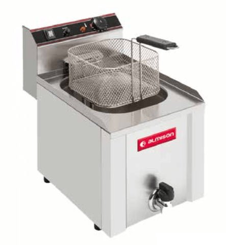 Freidora eléctrica trifásica 10 litros con grifo ALMISON ALMFR10LTCG - FrigeriaHosteleria.com