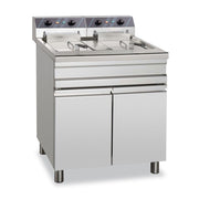 Freidora eléctrica trifásica 2 cubas 14+14 litros con mueble EF12+12S STAND ALONE - FrigeriaHosteleria.com
