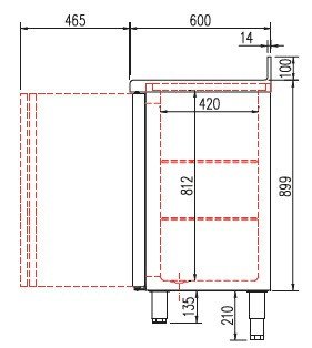 Frente mostrador refrigerado puerta cristal CORECO S - Line FSRV - S - FrigeriaHosteleria.com