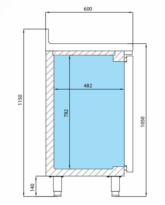 Frente mostrador refrigerado puerta cristal INFRICO ILine IF6 - PCR - FrigeriaHosteleria.com