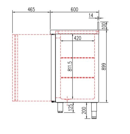 Frente mostrador refrigerado puertas cristal CORECO FMRV - FrigeriaHosteleria.com