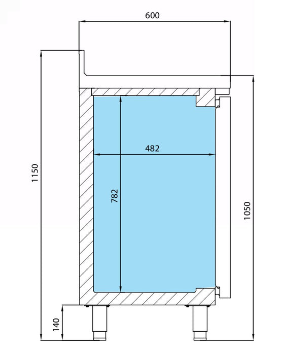 Frente mostrador refrigerado puertas cristal INFRICO FMPP - CR - FrigeriaHosteleria.com