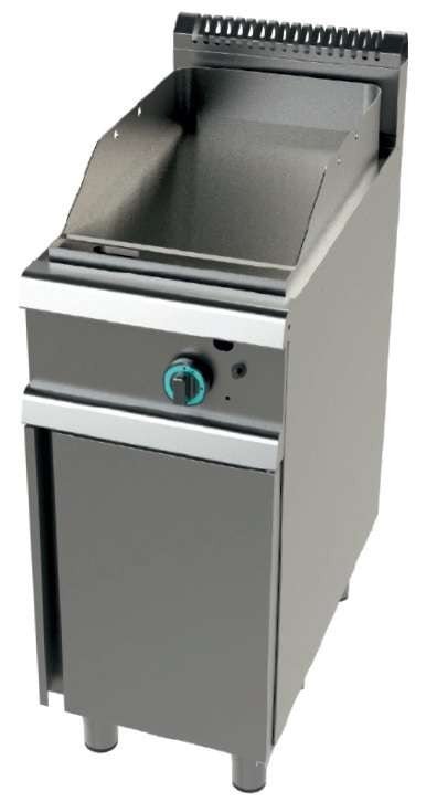 Fry top a gas placa lisa con mueble ancho 40 fondo 90 FT9C00L - FrigeriaHosteleria.com