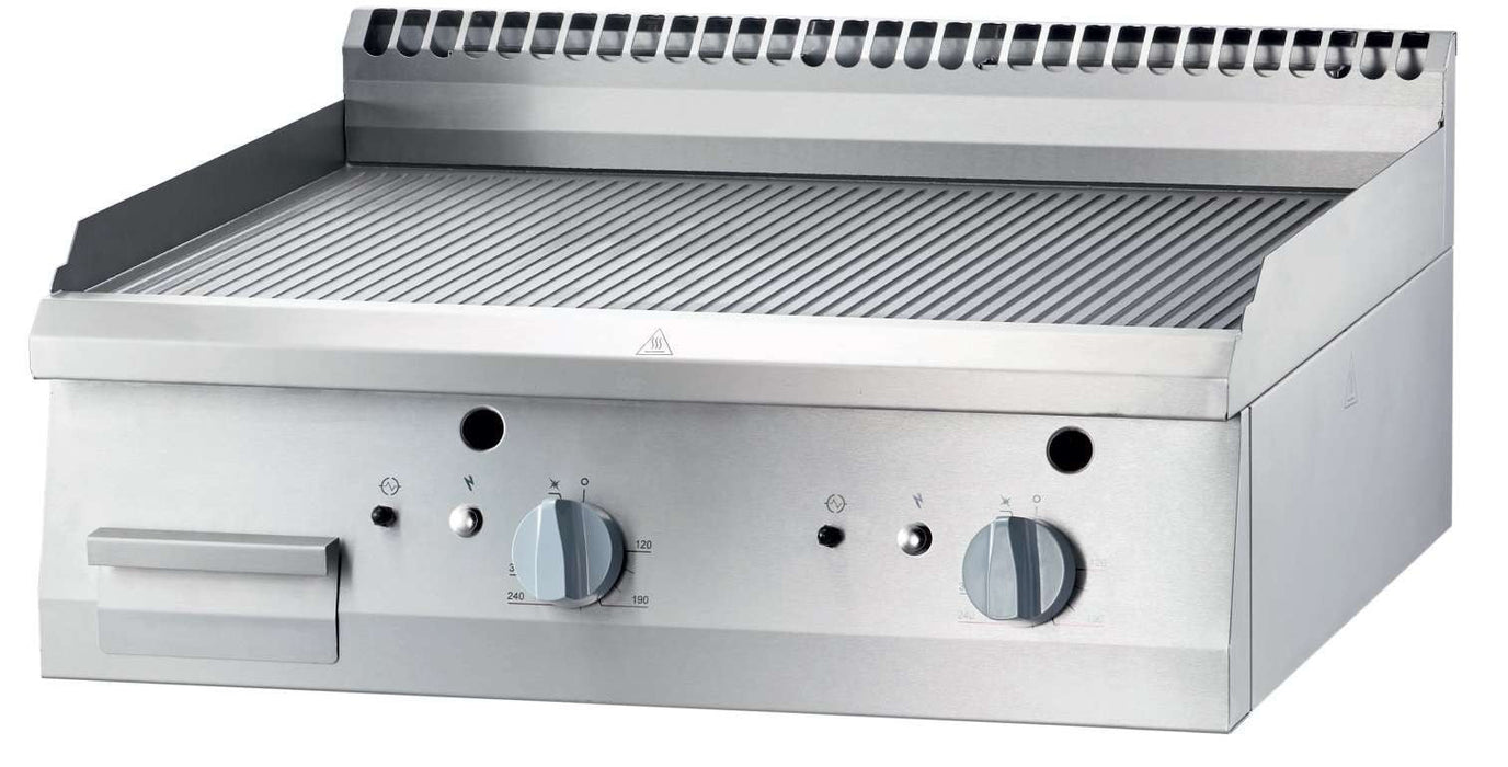 Fry top a gas sobremesa placa lisa/ranurada ancho 80 fondo 70 9731330 - FrigeriaHosteleria.com