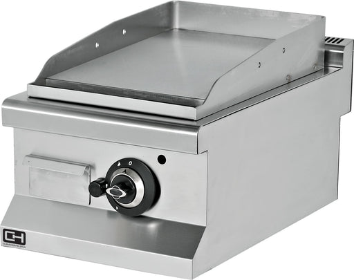 Fry top eléctrico sobremesa acero liso rectificado 12 mm 400x600 EMP6IE010 - FrigeriaHosteleria.com