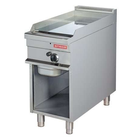 Fry tops a gas liso con mueble ancho 43 fondo 90 GG911R - FrigeriaHosteleria.com
