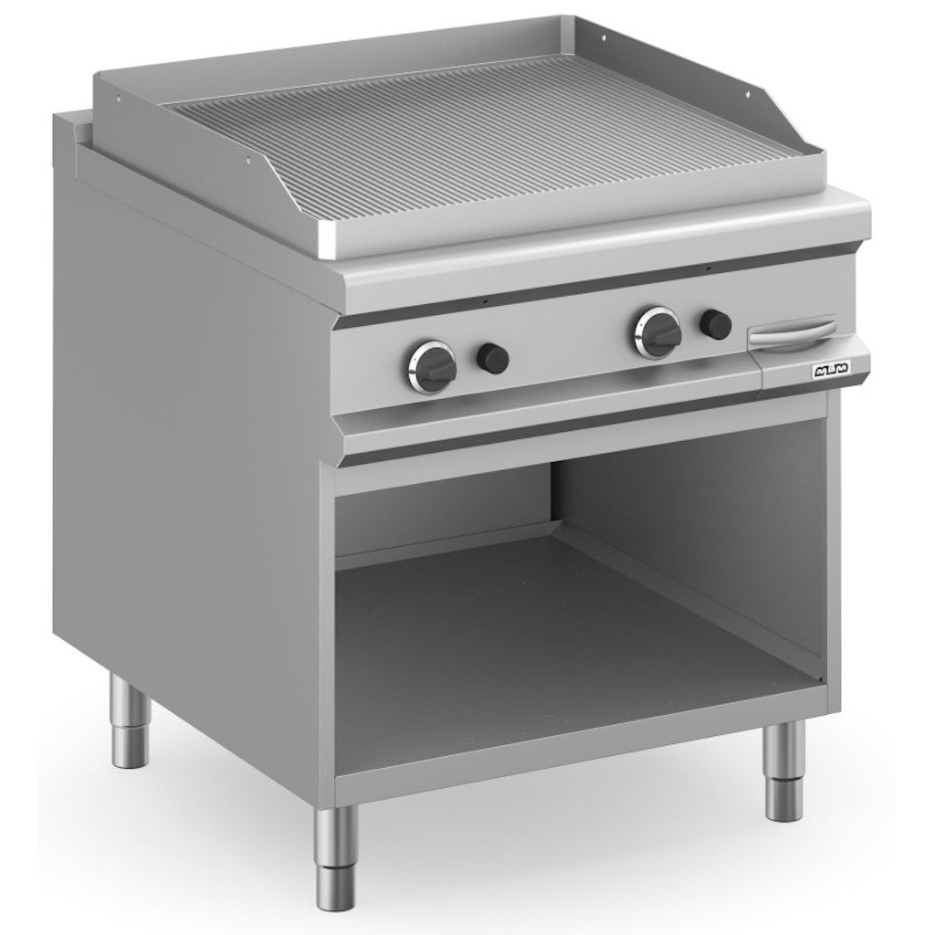 Frytop a gas 80x90 cm placa ranurada acero rectificado con mueble MFTG98AR MAGISTRA PLUS 900 - FrigeriaHosteleria.com