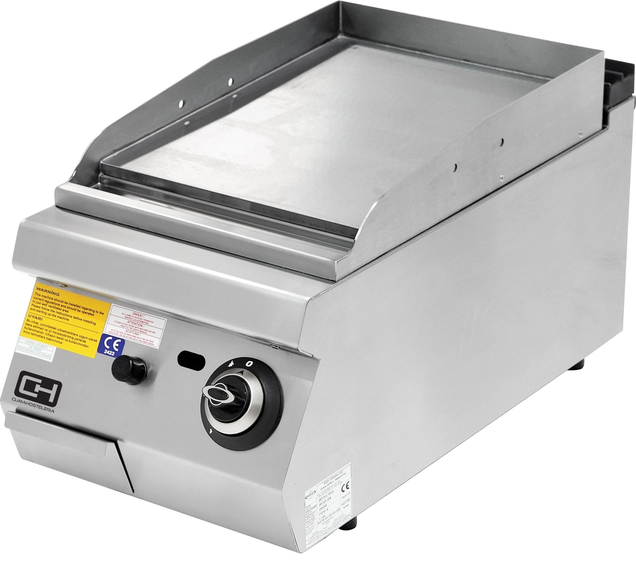 Frytop a gas sobremesa acero rectificado 400x730x300h mm EMPPLS7IG010 - FrigeriaHosteleria.com