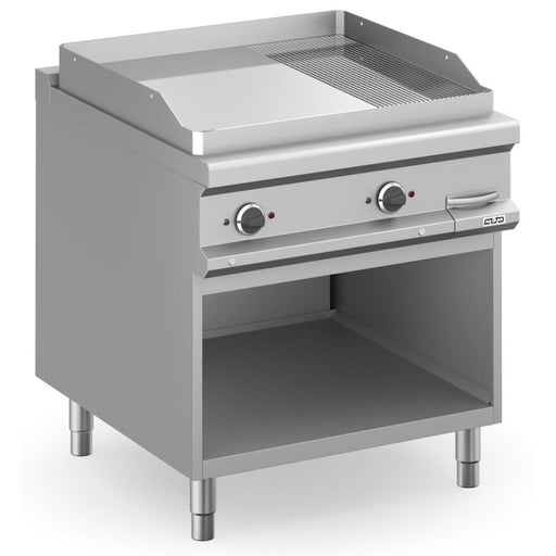 Frytop eléctrico 80x90 cm placa lisa - ranurada cromo duro con mueble MFTE98ALRC MAGISTRA PLUS 900 - FrigeriaHosteleria.com